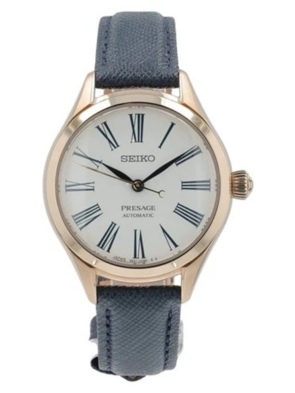 Seiko Presage Gold Plated Steel White Dial 34mm Automatic Ladies Watch SPB234